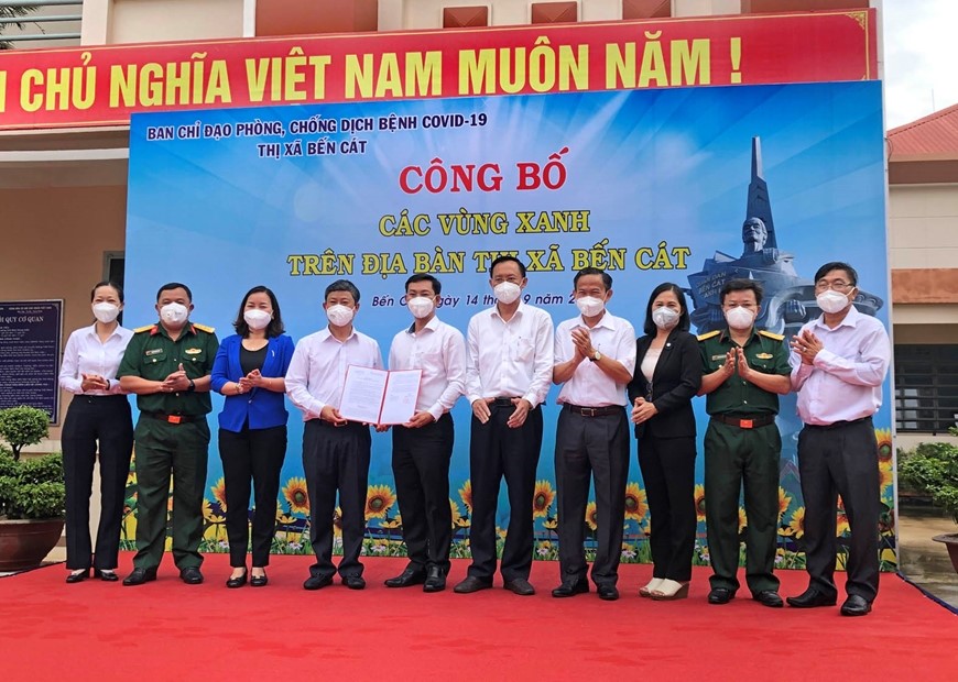 Bình Dương công bố “vùng xanh” trên bản đồ Covid-19